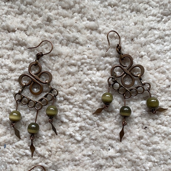 💥3 for $30💥 Earrings from Brazil with stones - Picture 3 of 4